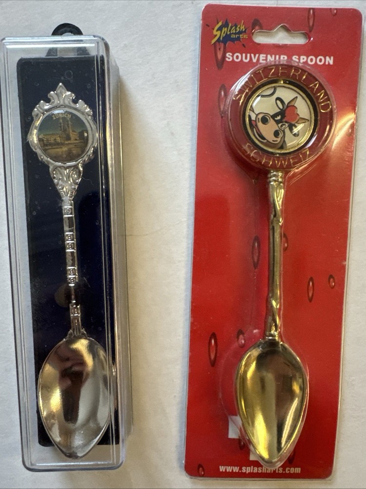Two Souvenir Spoons From Switzerland