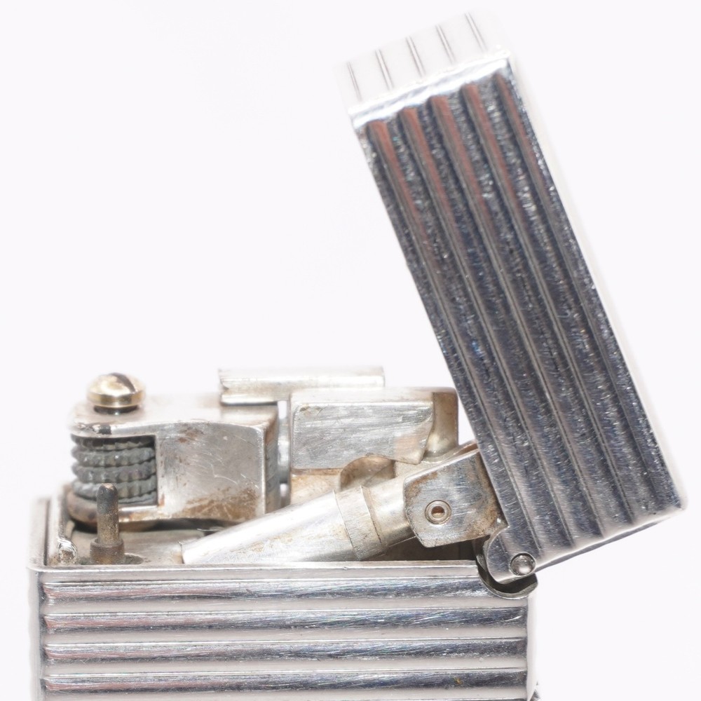 Dunhill Lighter Silver Horizontal stripe