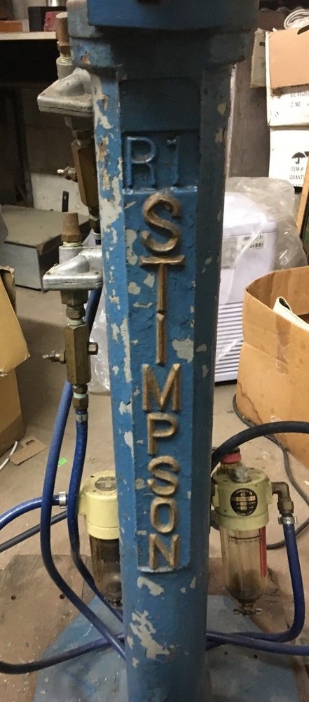 Stimpson Auto Feed Riveting "C-E" Eyeleting Type C1 Machine Pneumatic Electric