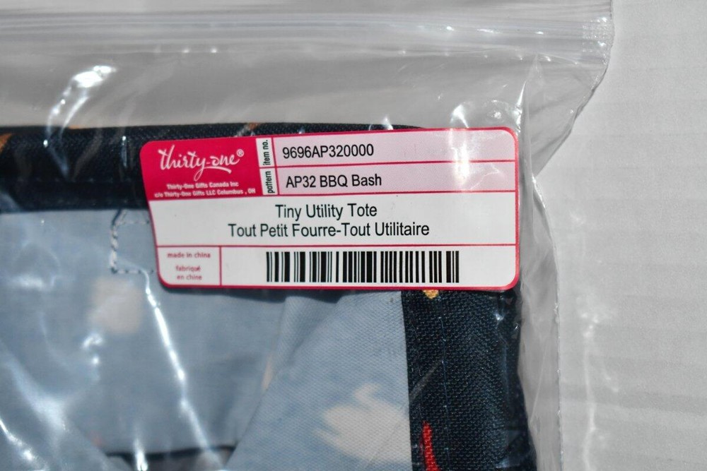 Thirty One TINY Utility Tote in BBQ Bash NWT