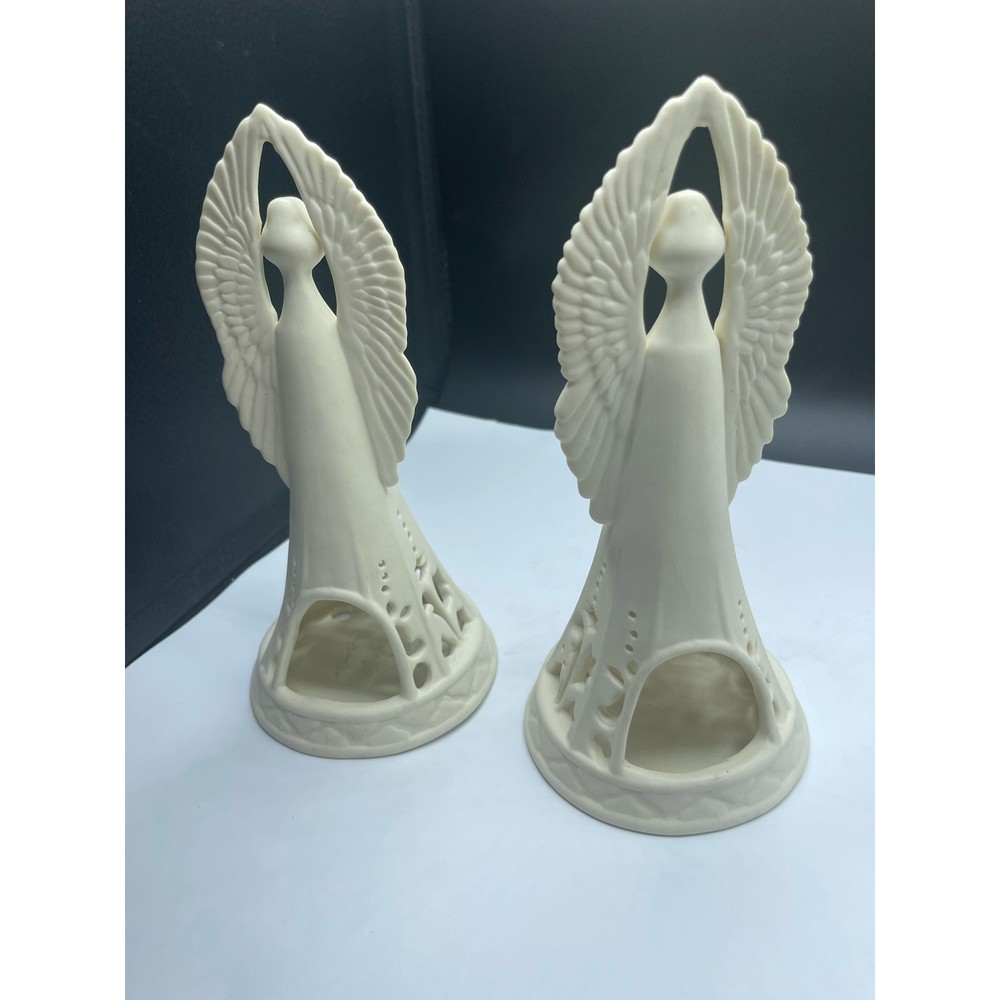 Bisque tea light candle holder