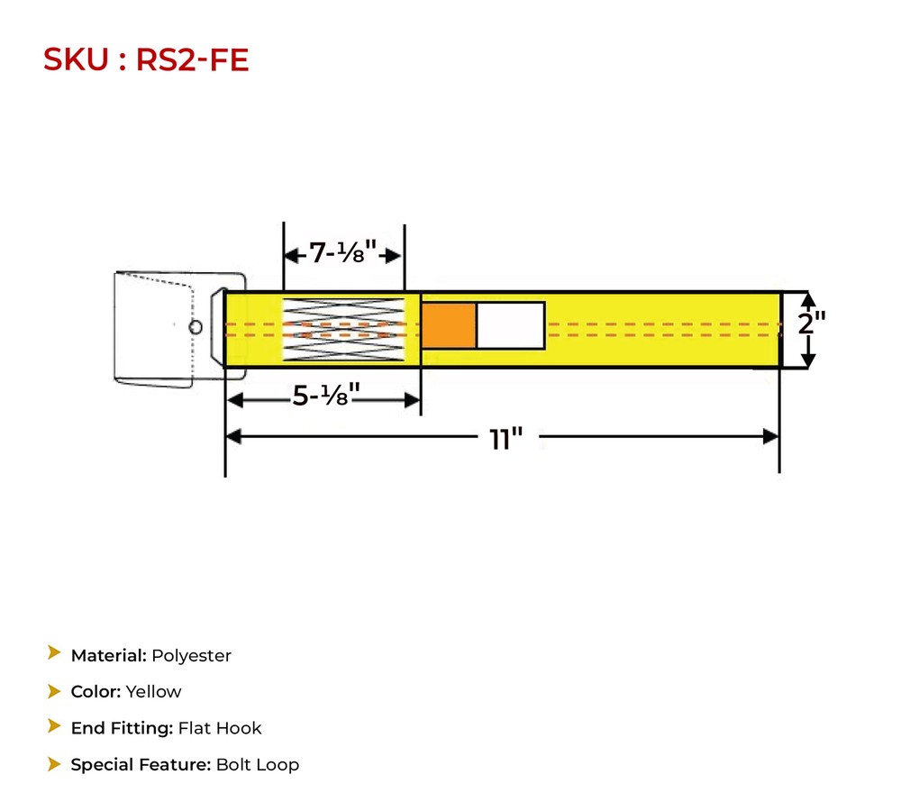 10PK 2"x11"Replacement Fixed End Tie Down Strap w/Flat Hook & Bolt Loop 3333lbs