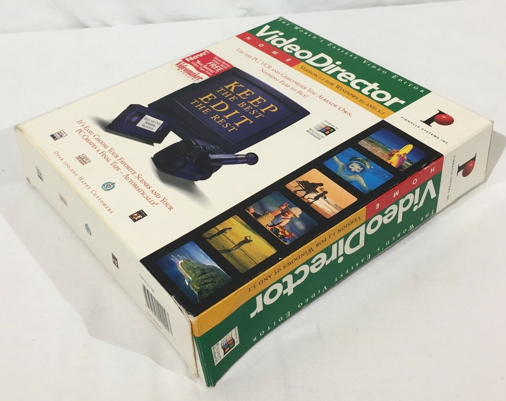 Pinnacle Video Director Video Camera VCR Editing Software W/ Cable - Incomplete
