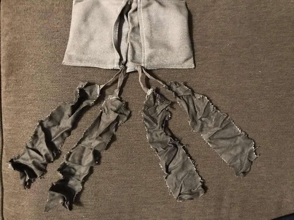 2 ORIGINAL WWII US ARMY ITEMS PERSONAL MEDALS POUCH? & RED PIPING FOR HAT