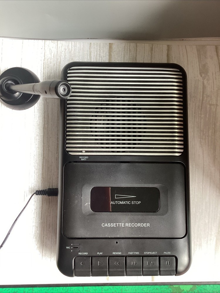 cassette recorder with microphone Untested