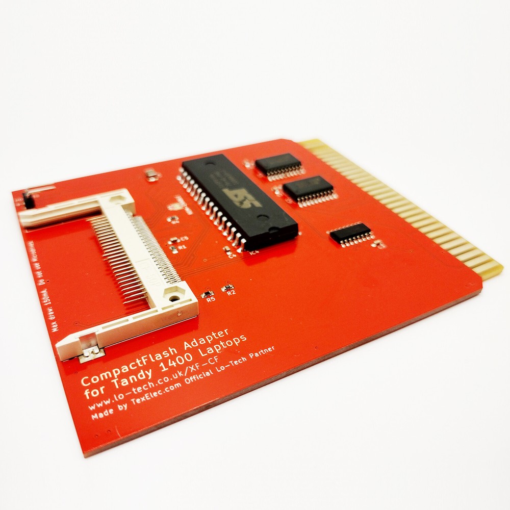Assembled Tested & Working Lo-tech XT-CF Adapter for Tandy 1400 Laptops