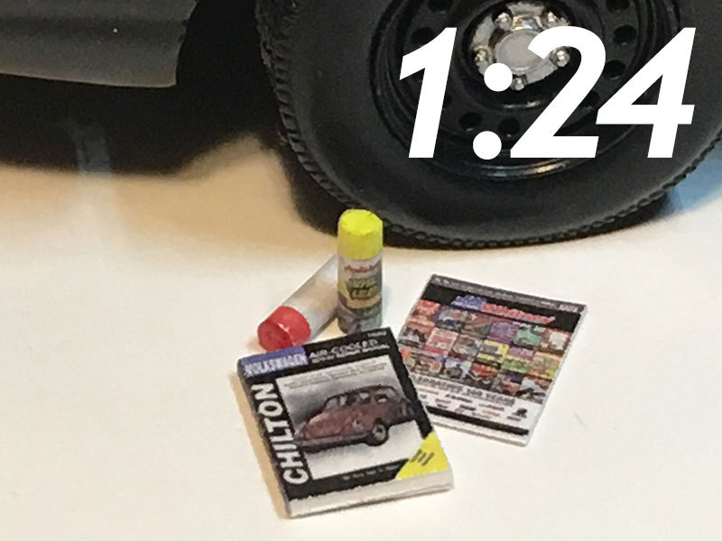 1/24 Scale Cans & Books