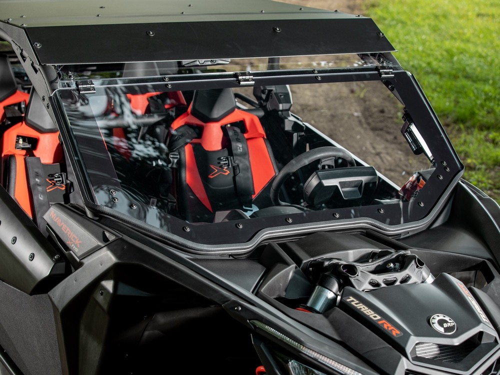 SuperATV Powered Flip Windshield for Can-Am Maverick X3 (2017+)