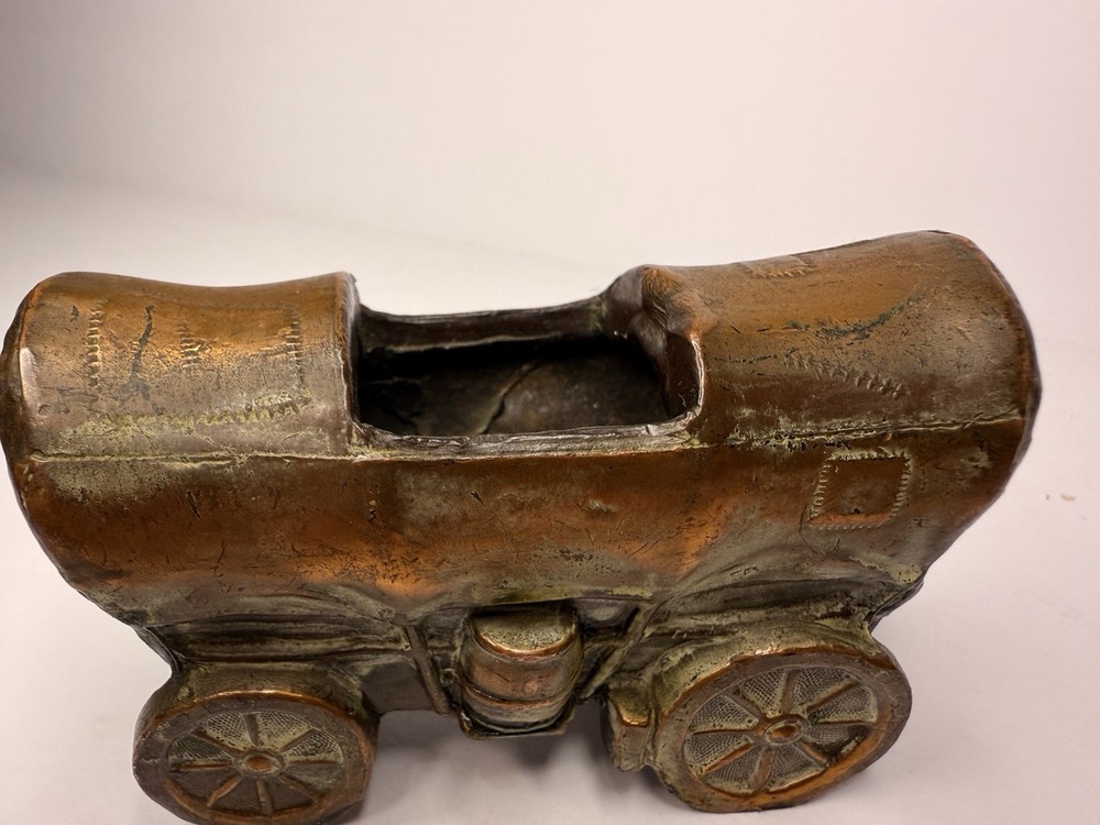 Vintage 3” Covered Wagon Made Off Copper