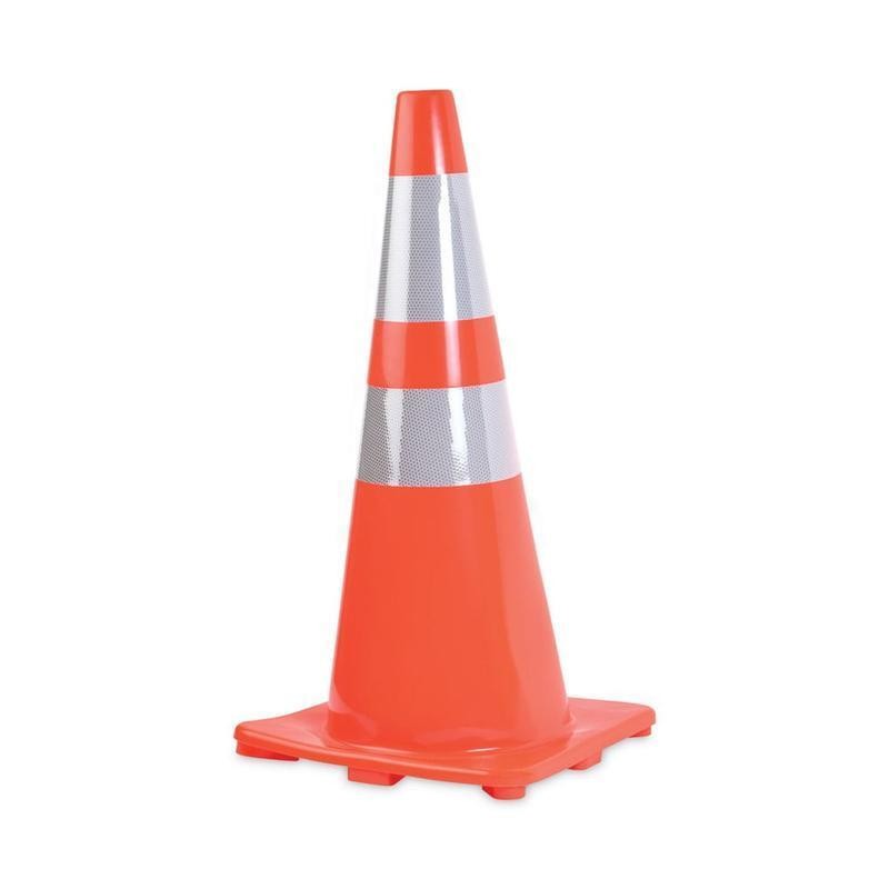 Traffic Cone Reflective Safety Sturdy Stackable Durable Storage 28in Height New