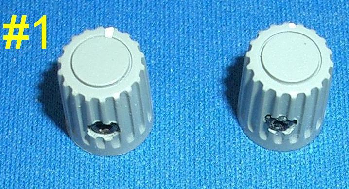 Small Gray Tektronix TEK knobs, Assorted styles, Sold in pairs