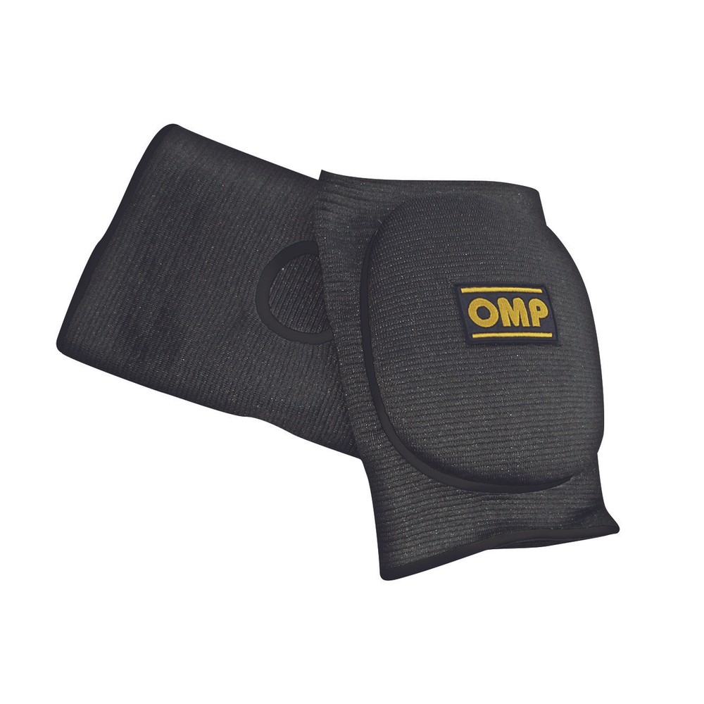 OMP Black Knee Pads With Elastic Sleeve - One Size - Pair