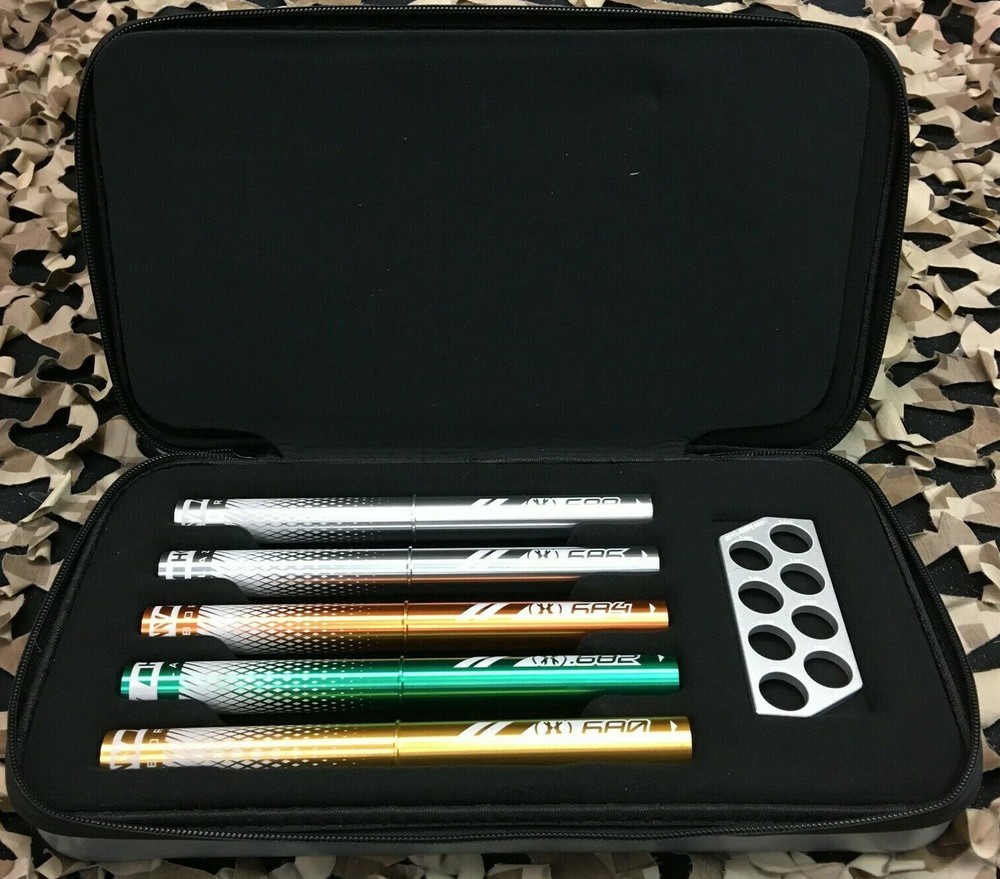 NEW HK Army Autococker Threaded LAZR Barrel Kit w/ Colored Inserts - Dust Silver