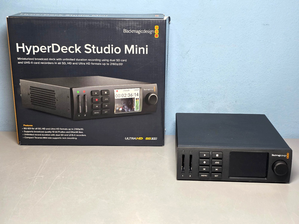 Blackmagicdesign HyperDeck Studio Mini Broadcast Deck Dual SD & UHS-II Card Read
