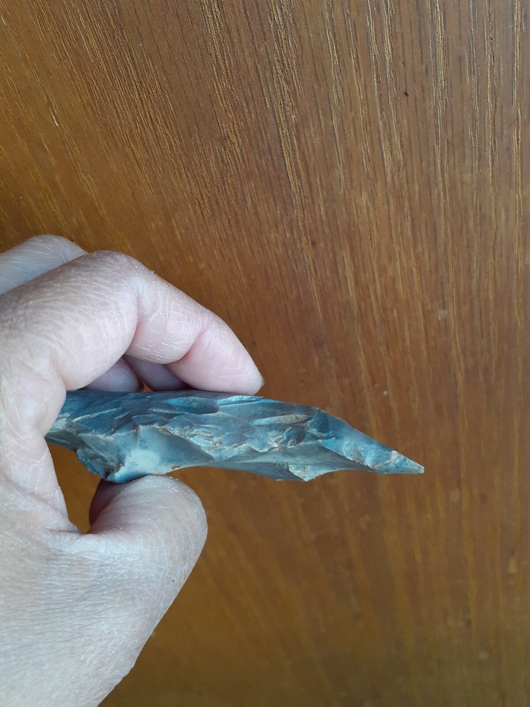 3.75" Native American Indian Sharp Flint Broken Flint Knife #B41