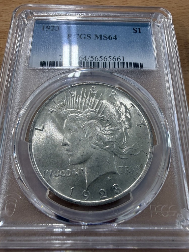⭐️1923 $1 Peace Silver Dollar PCGS MS64 ⭐️