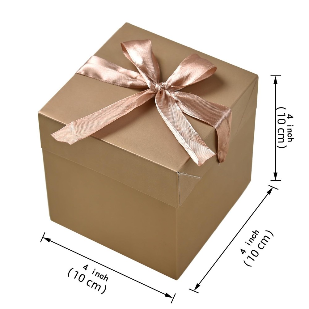 12 Pack Gift Boxes with Lids,10x10x10cm,Nested Squared Boxes with Lids for Fa...