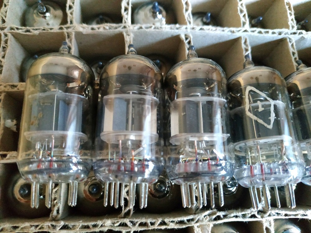 4x 6N1P-EV = E88CC, 6922, 6DJ8 Double Triode Tube VOSKHOD Soviet 1970-80's NEW