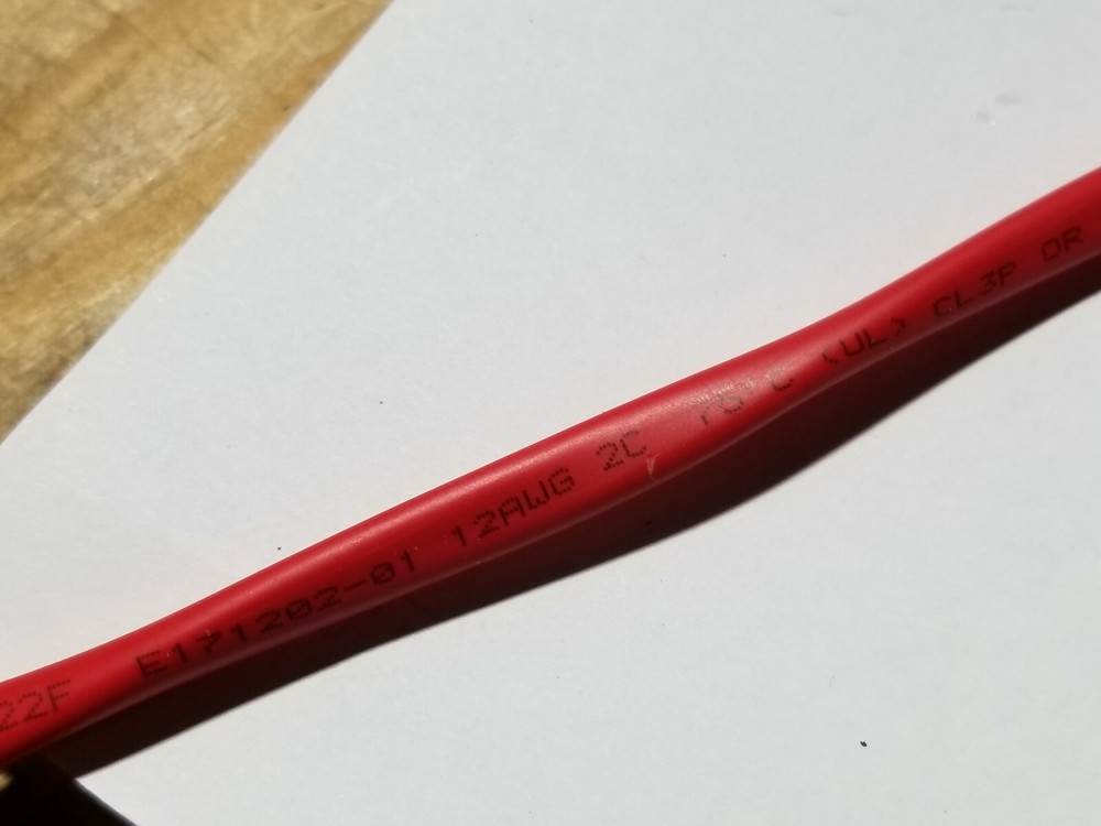 Lake Cable P122F 12/2C Solid Plenum Fire Alarm Cable Wire CMP/FPLP Red /50ft