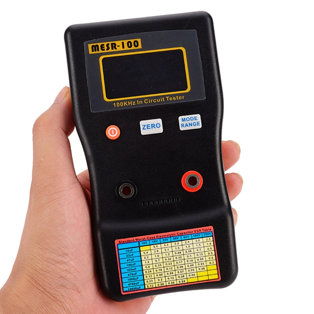 Digital LCD Display V2 ESR/LOW Ohm Meter In Circuit Capacitance Test MESR-100