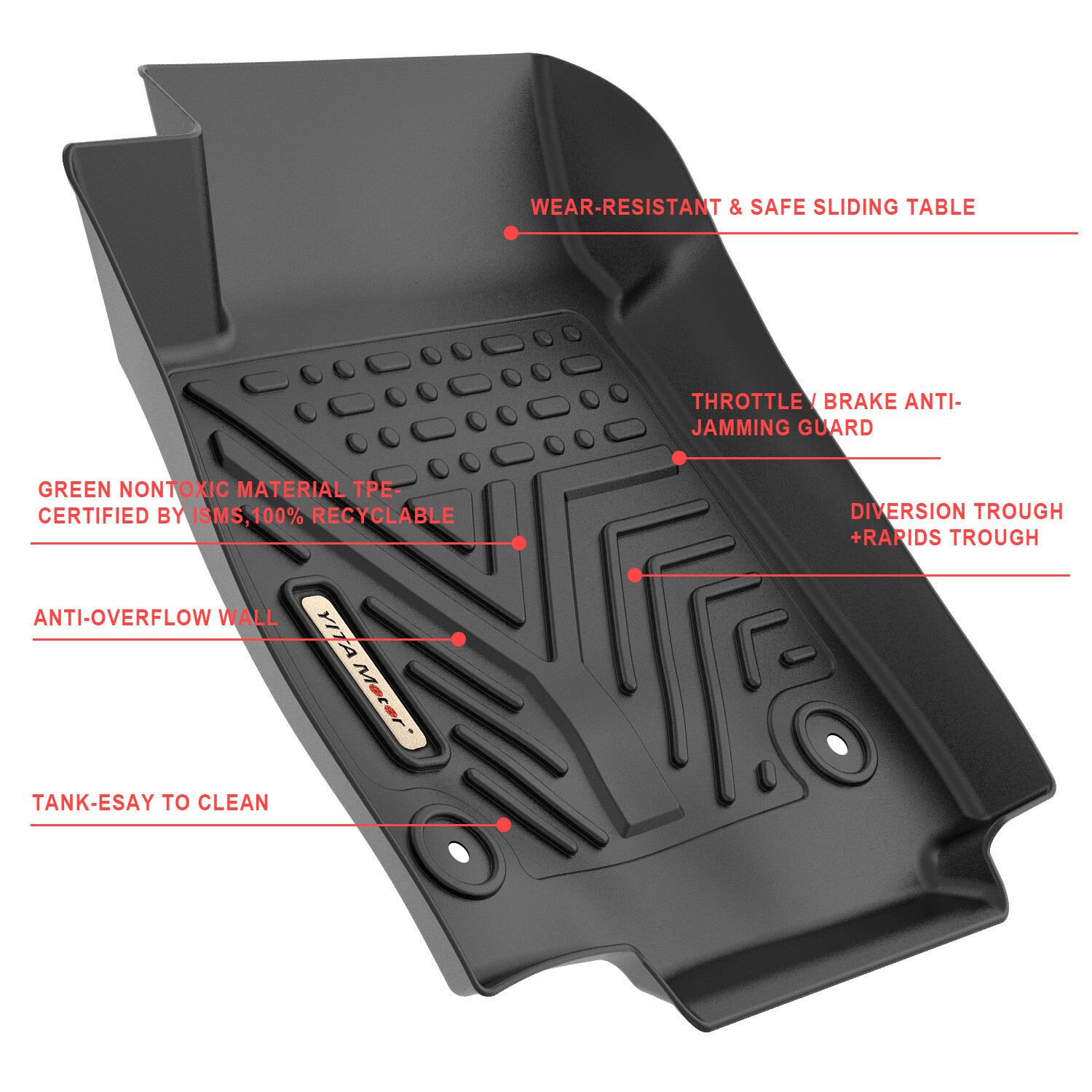 All Weather 3D Floor Mats for 2014-2022 Chevrolet Trax Waterproof 3PCS Liners