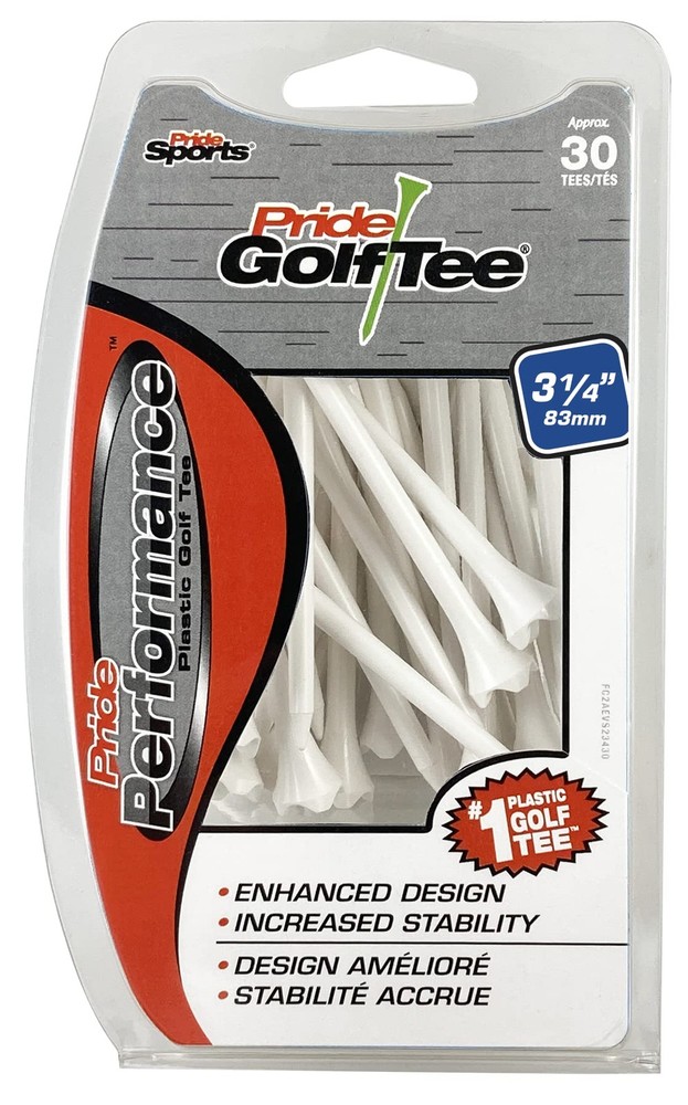 Pride Performance 3-1/4 White Golf Tee, 30 count