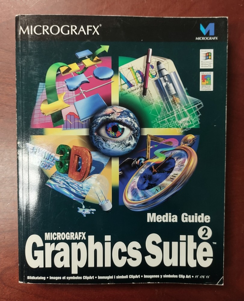 User Guide 1996 Micrografx Learning Graphics Suite 2 + Media Guide Book Nice!