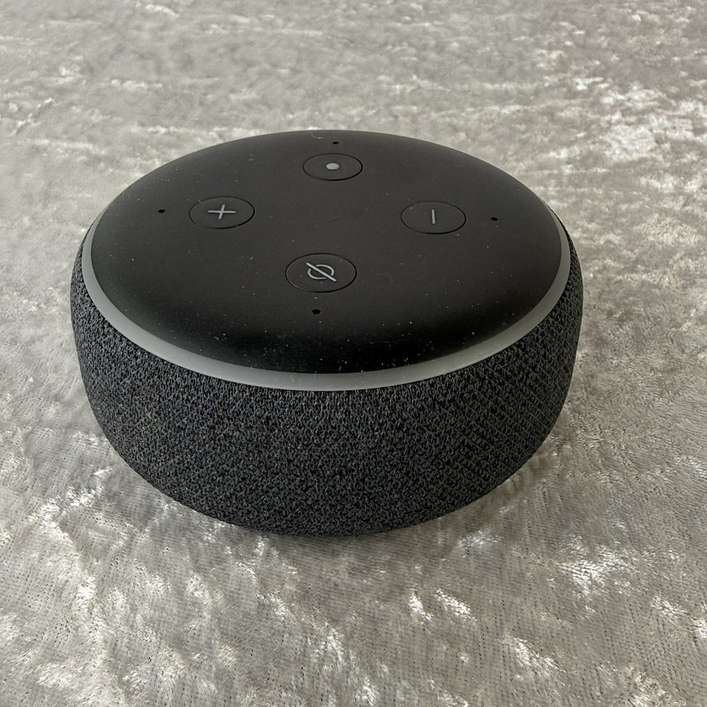 Amazon Echo Dot 3rd Gen C78MP8 Smart Speaker Alexa Black w/ Adapter Tested