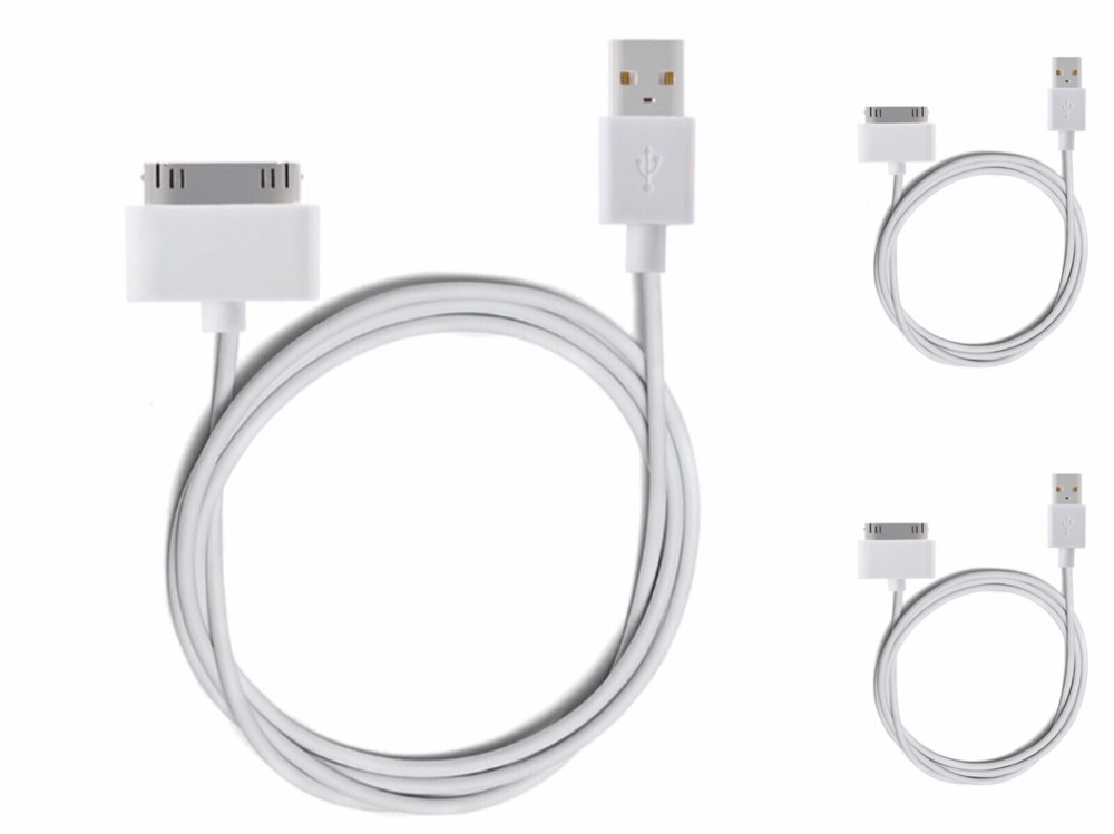 3x USB Sync Data Charging Charger Cable Cord fits iPhone 4 4S iPod Touch 4th Gen