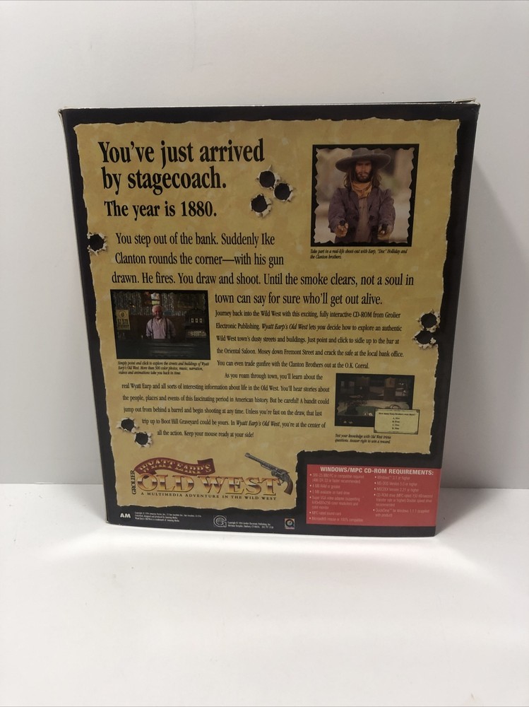 🔥Wyatt Earp’s Old West Pc Game (1994) NEVER PLAYED 🔥