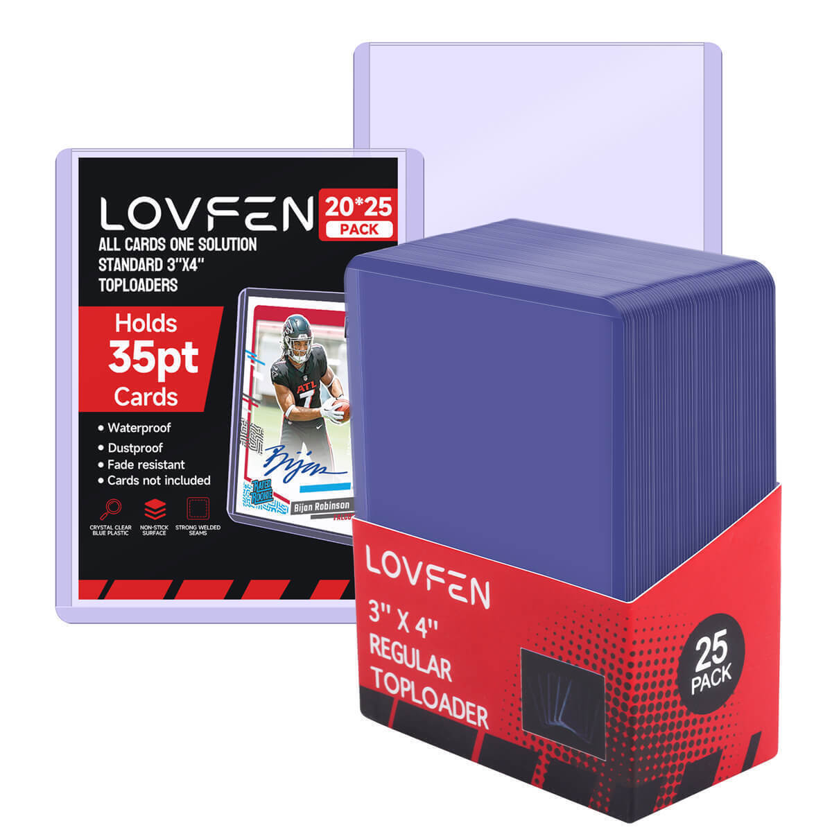 500/1000/2000CT Standard 3"x4" Regular Toploaders For 35pt Trading Sports Cards