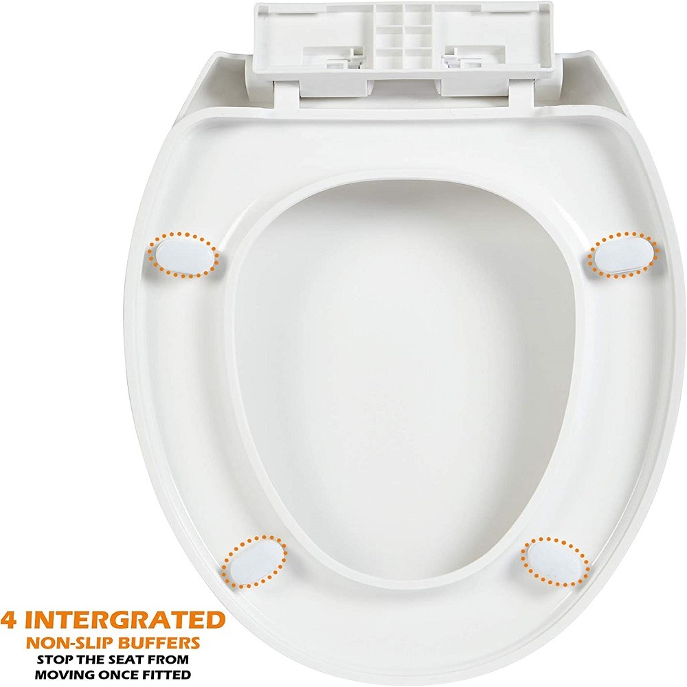 Heavy Duty UF Material Anti-Bacterial Oval Round Shape Soft Close Toilet Seat US