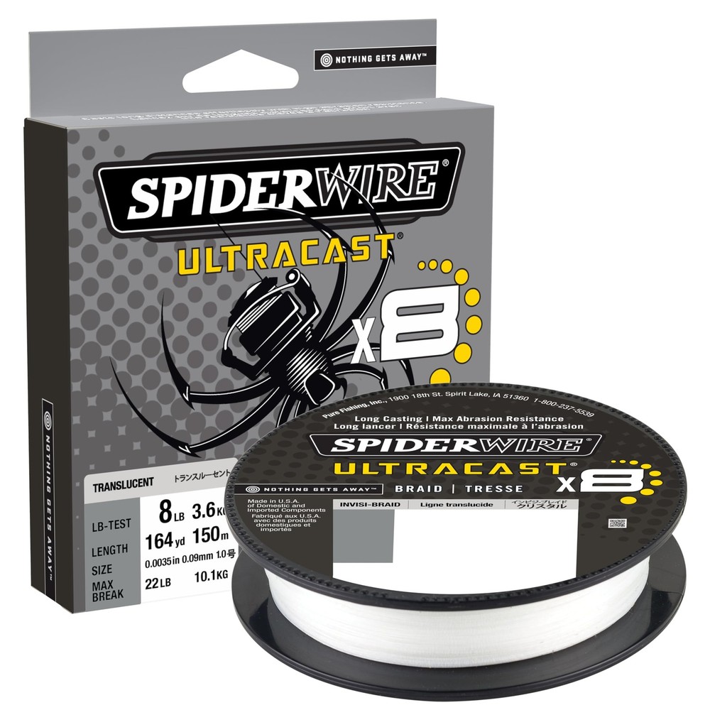 SpiderWire Superline Ultracast Braid, 20lb, Invisibraid-Translucent