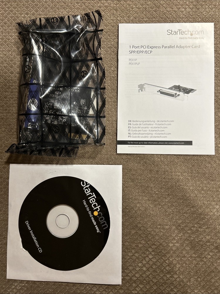 NEW Startech.com 1 Port PCI Express Parallel Adapter Card PEX1P