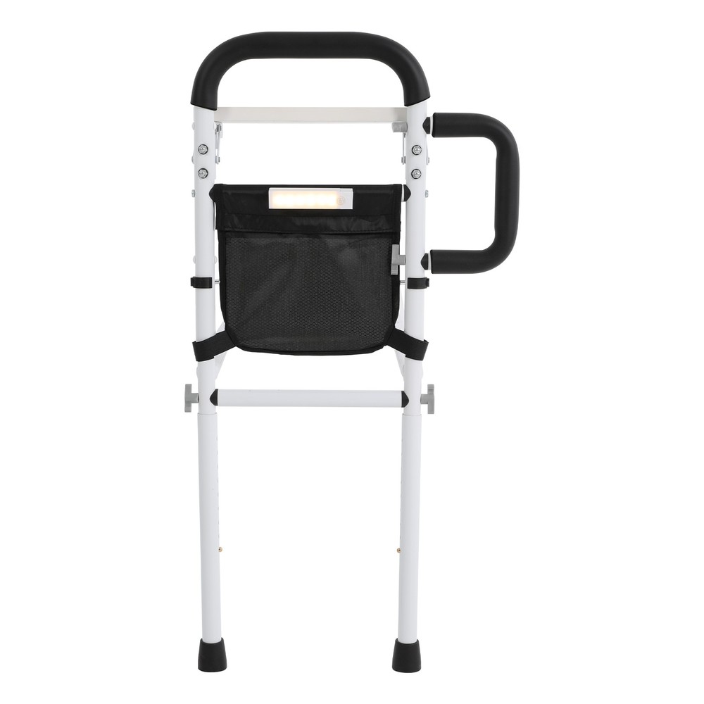 Height Adjustable Bed Rail for Seniors, Sturdy Support & Storage Solutions