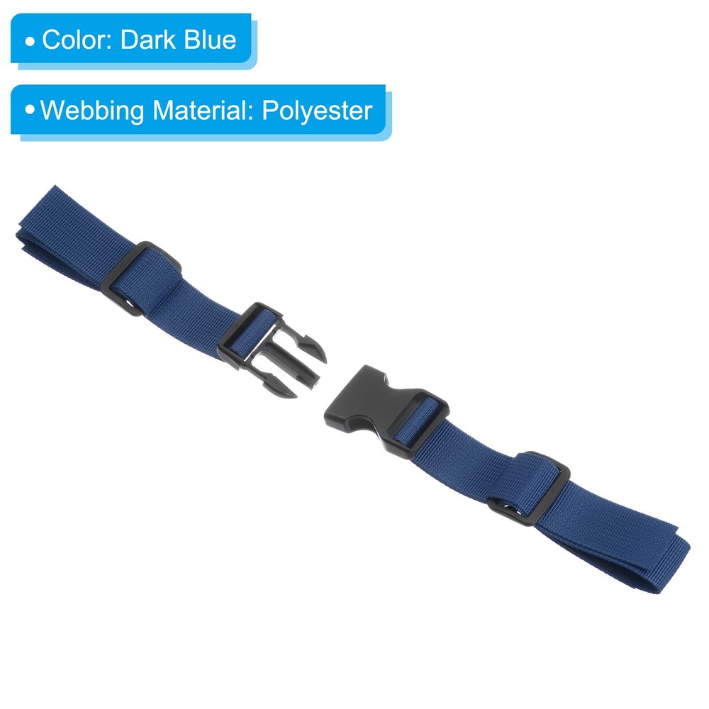 Backpack Chest Strap, 2 Pcs Strap with Quick-Release Buckle, Dark Blue