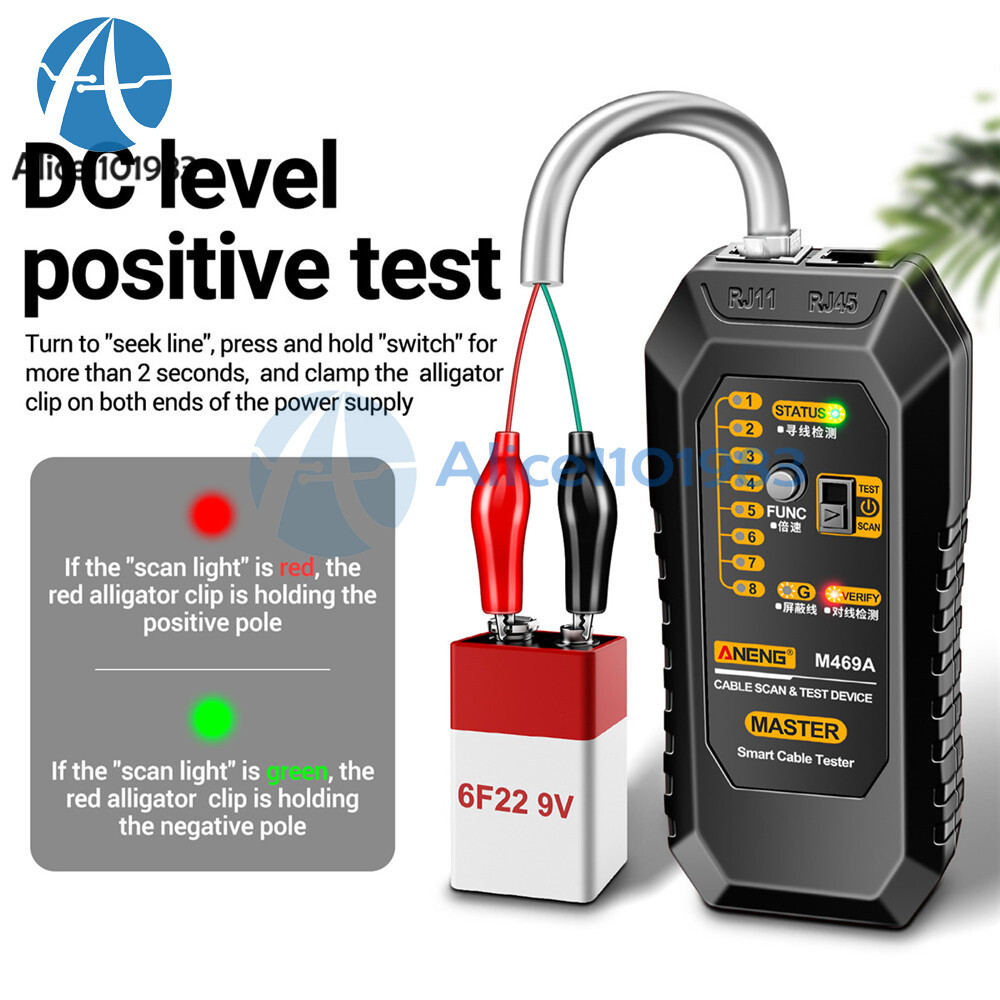 ANENG M469A Multifunctional RJ45 RJ11 Network Cables Tracker Networking Analyzer