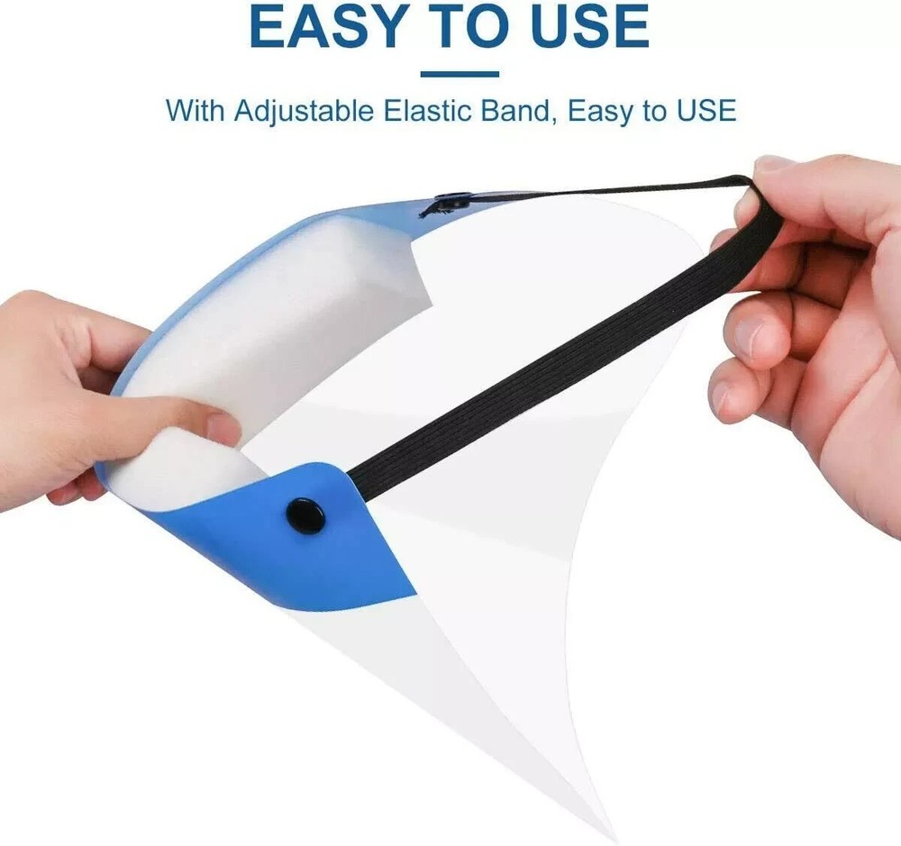 Safety Full Face Shield Reusable Shield Clear Washable 200 PACK ! !!!!