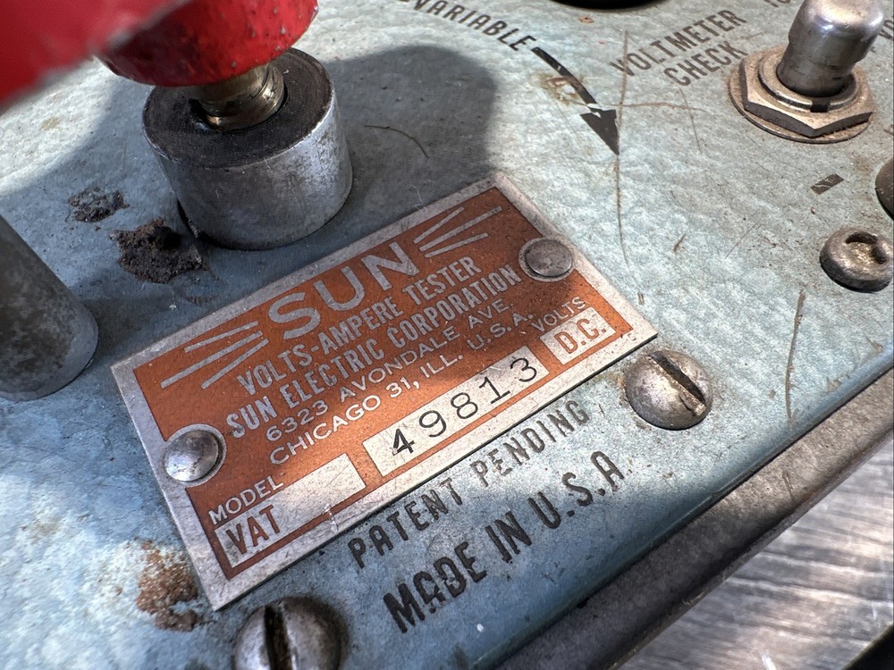 Vintage Sun Amp And Volt Tester Model VAT Untested