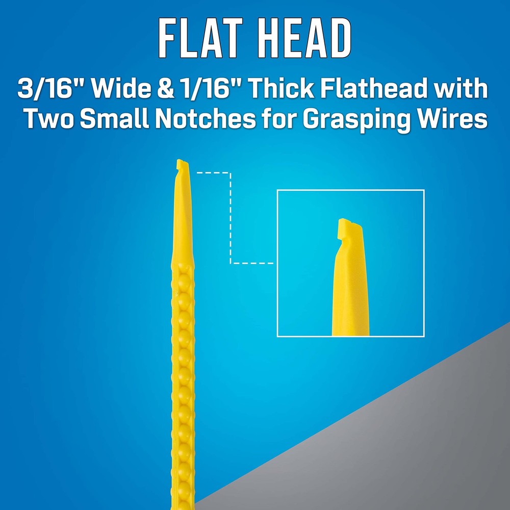 L Shaped Probe Pick Set Electrical Wire Hook Insulated Flat Head 10 Pack