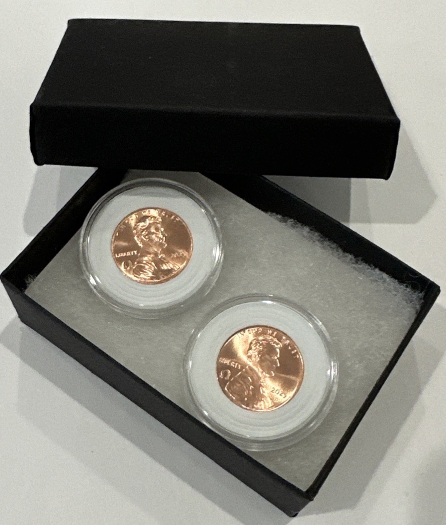 2025 P & D Lincoln Penny Cent OMEGA Ω Counterstamp - IN STOCK! Comes black box ￼