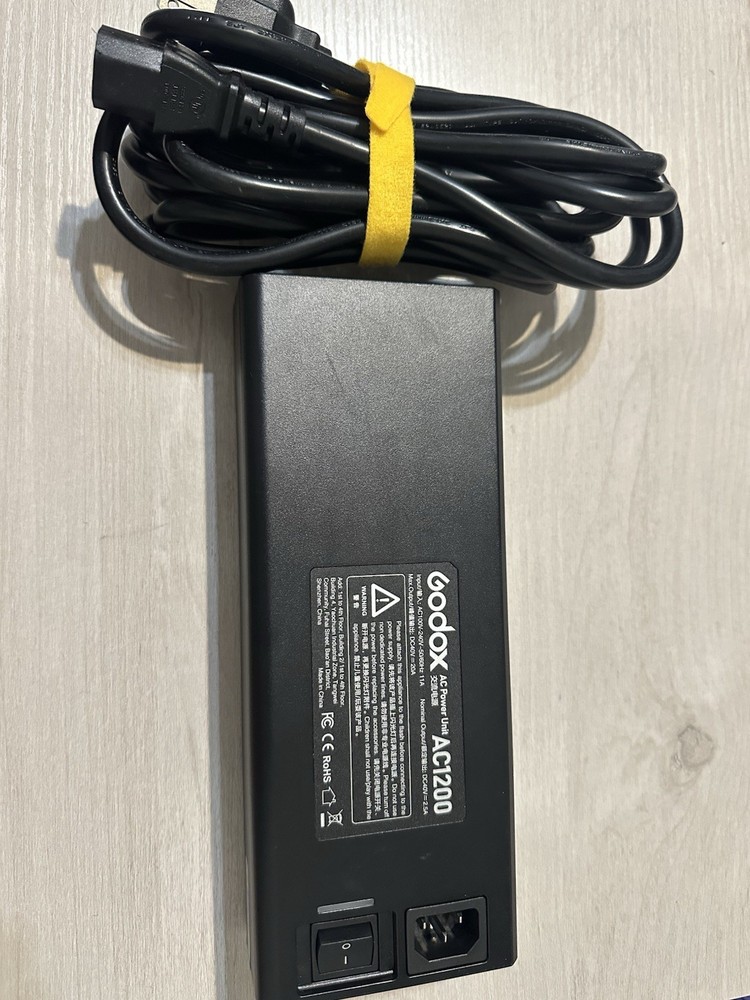 Godox AC1200 AC Power Unit Black Power Switch for Studio Lighting Read descripto