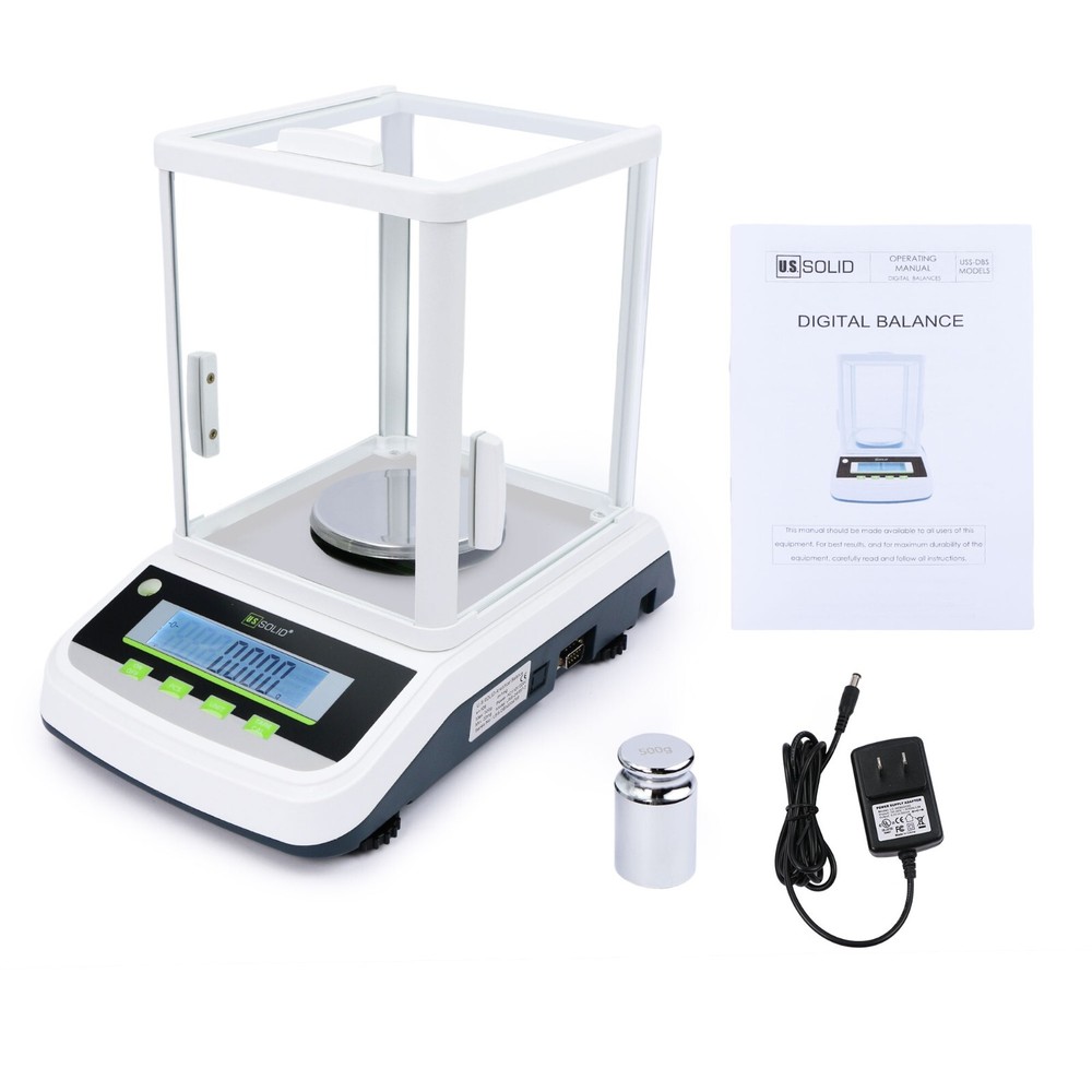 U.S. Solid Analytical Balance 100gx0.001g 1mg Lab Digital Precision Scale