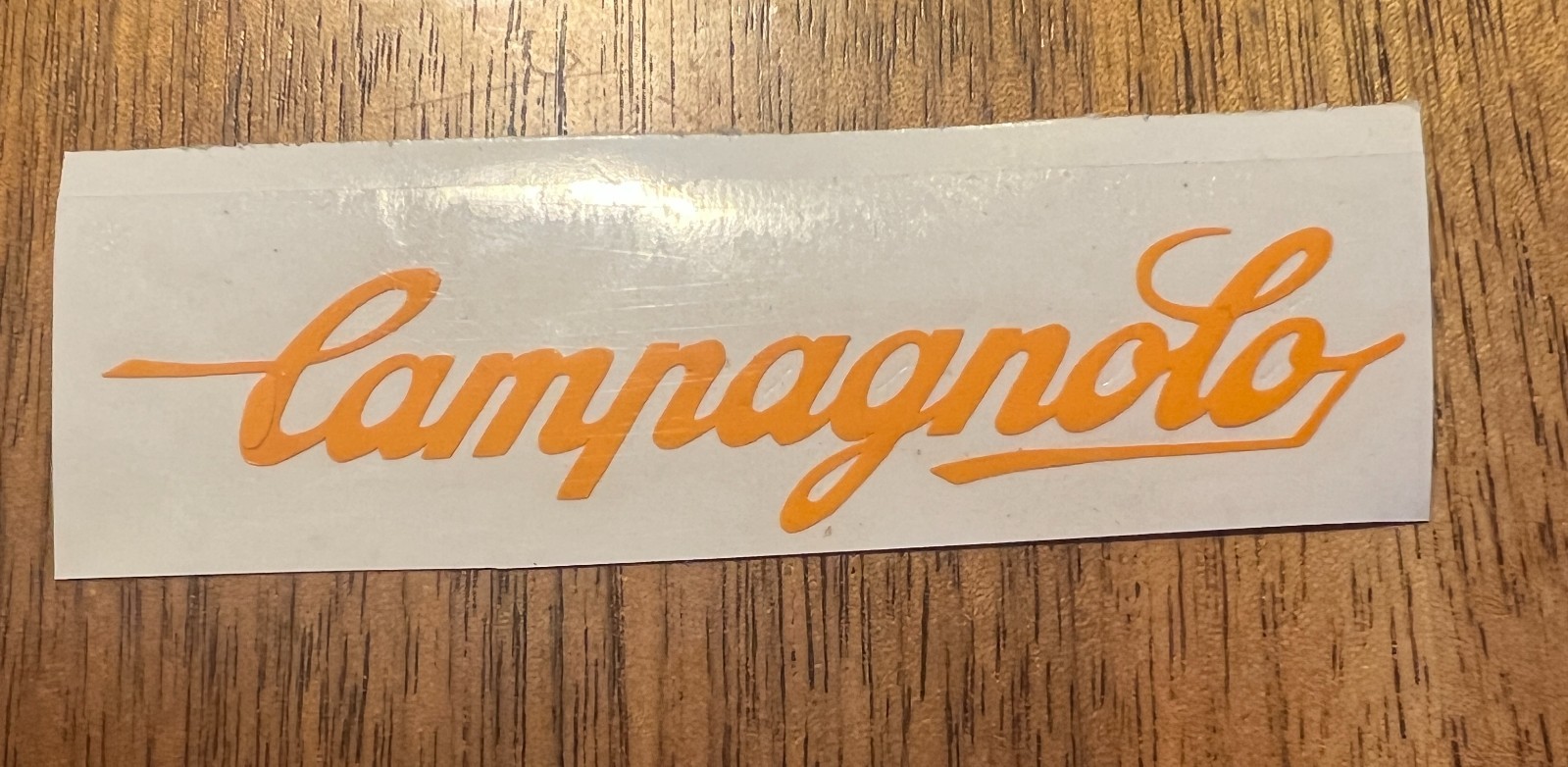 CAMPAGNOLO VINYL DECAL - YELLOW GOLD (9 CM X 1.5 CM)