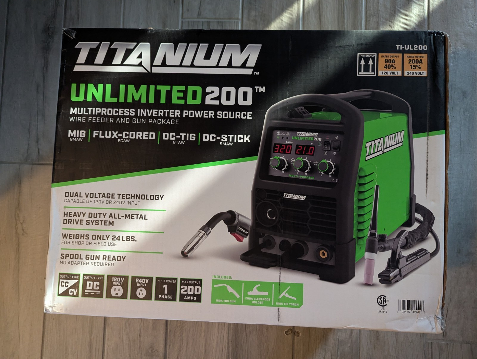 Titanium Unlimited 200 120/240 V Inverter Multiprocess Welder TI-UL200 NEW
