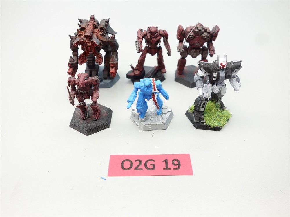 Battletech: 6x Mechs (painted)