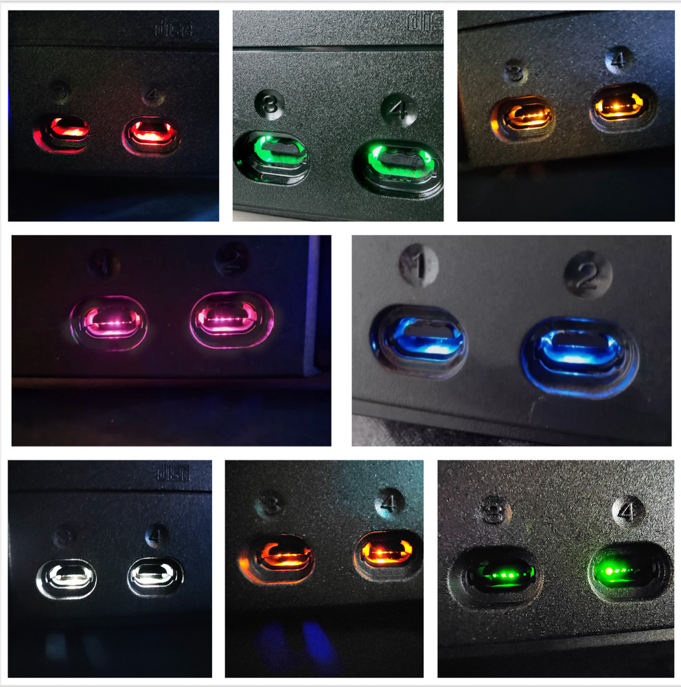 Custom LED Modded Original Xbox Controller Ports (Full Set) Pick Your Color!