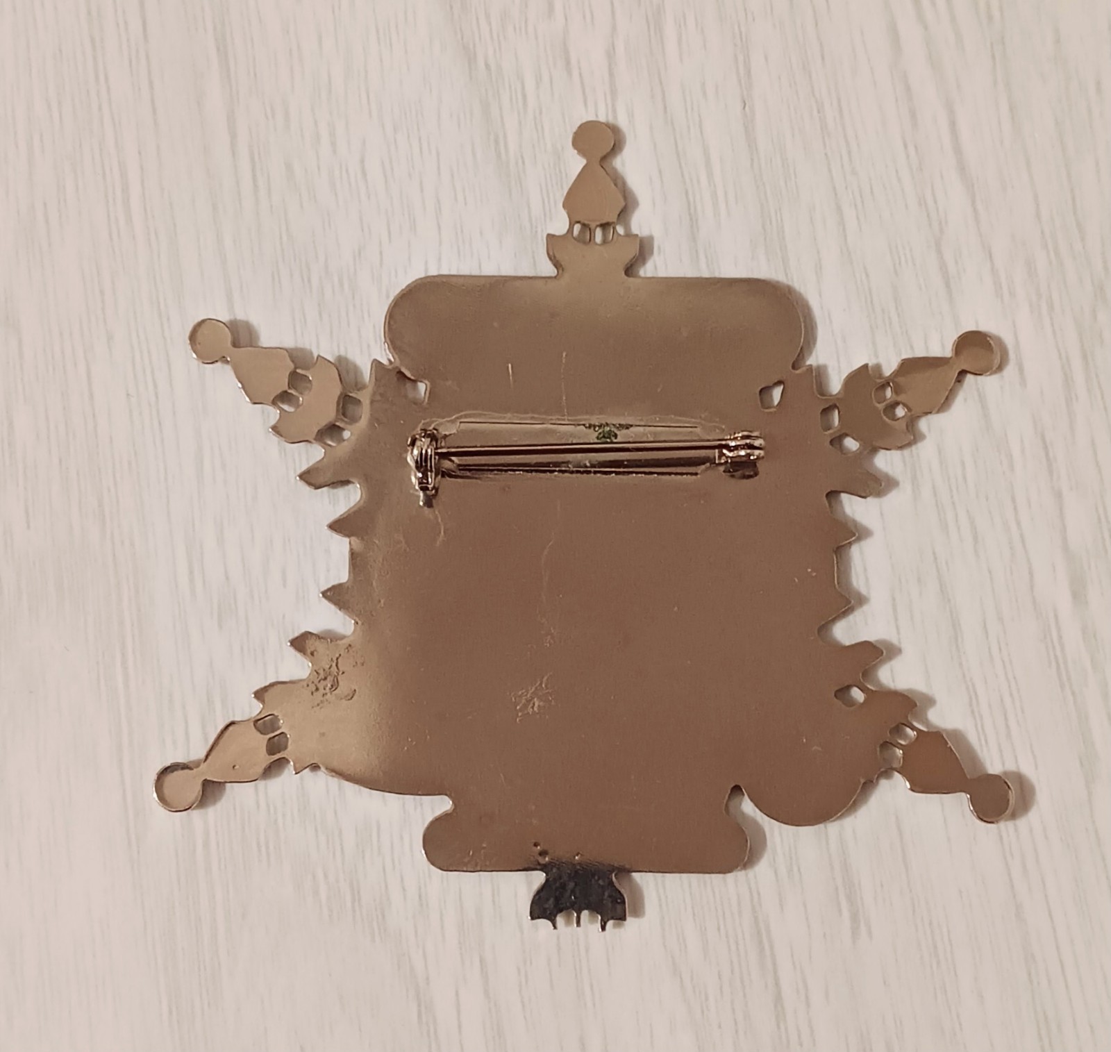 Vintage Christmas Reticulated Frosty The Snowman Rudolph Advertising Pin