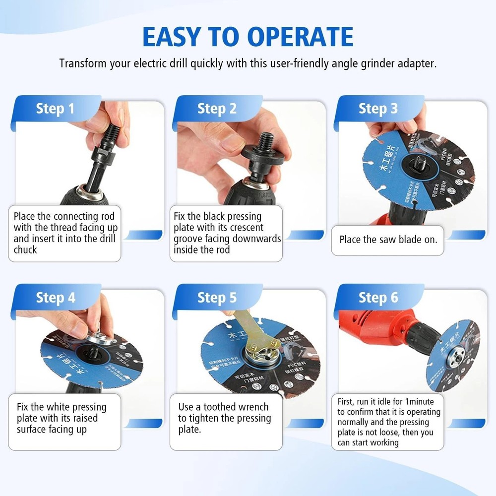 10pc Conversion Angle Grinding Adapter Connecting Rod Kit for Electric Drill,...