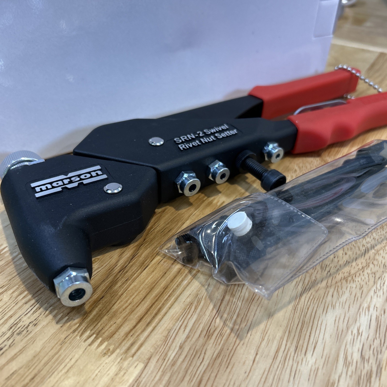 Marson Swivel Head Rivet Nut Setter SRN-2 Klik Turn Mandrels And Nosepiece 39400